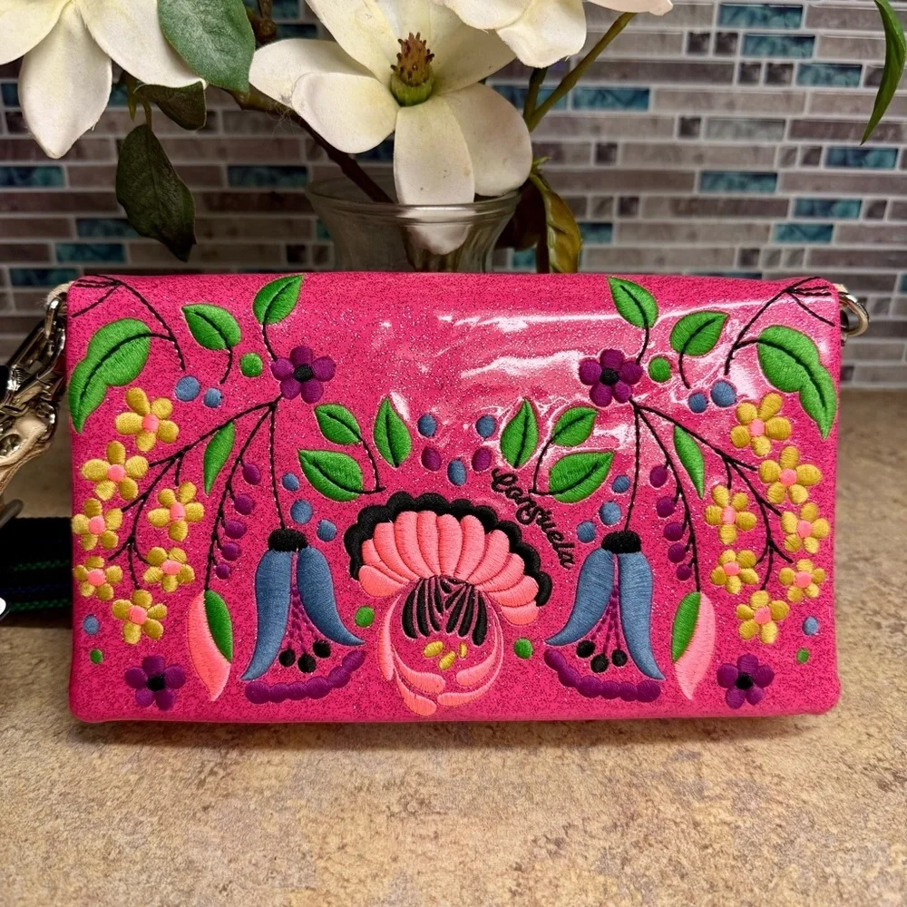 NWT Consuela Uptown Ivy pink glitter purse - Picture 2 of 7
